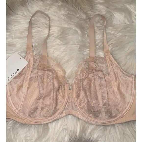 Natori 746211 Statement Floral Lace Sheer Full Figure Bra UW Womens 36D Pink New - Picture 3 of 6